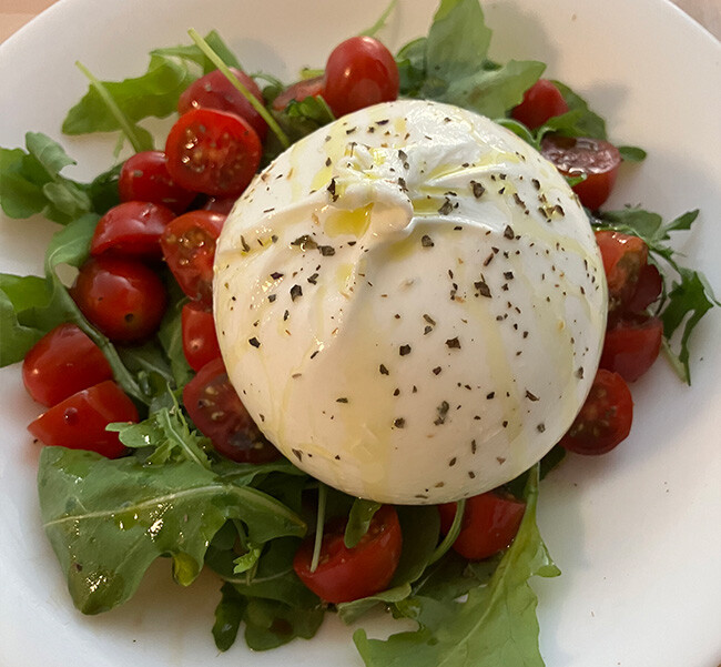 Receta Burrata con AOVE